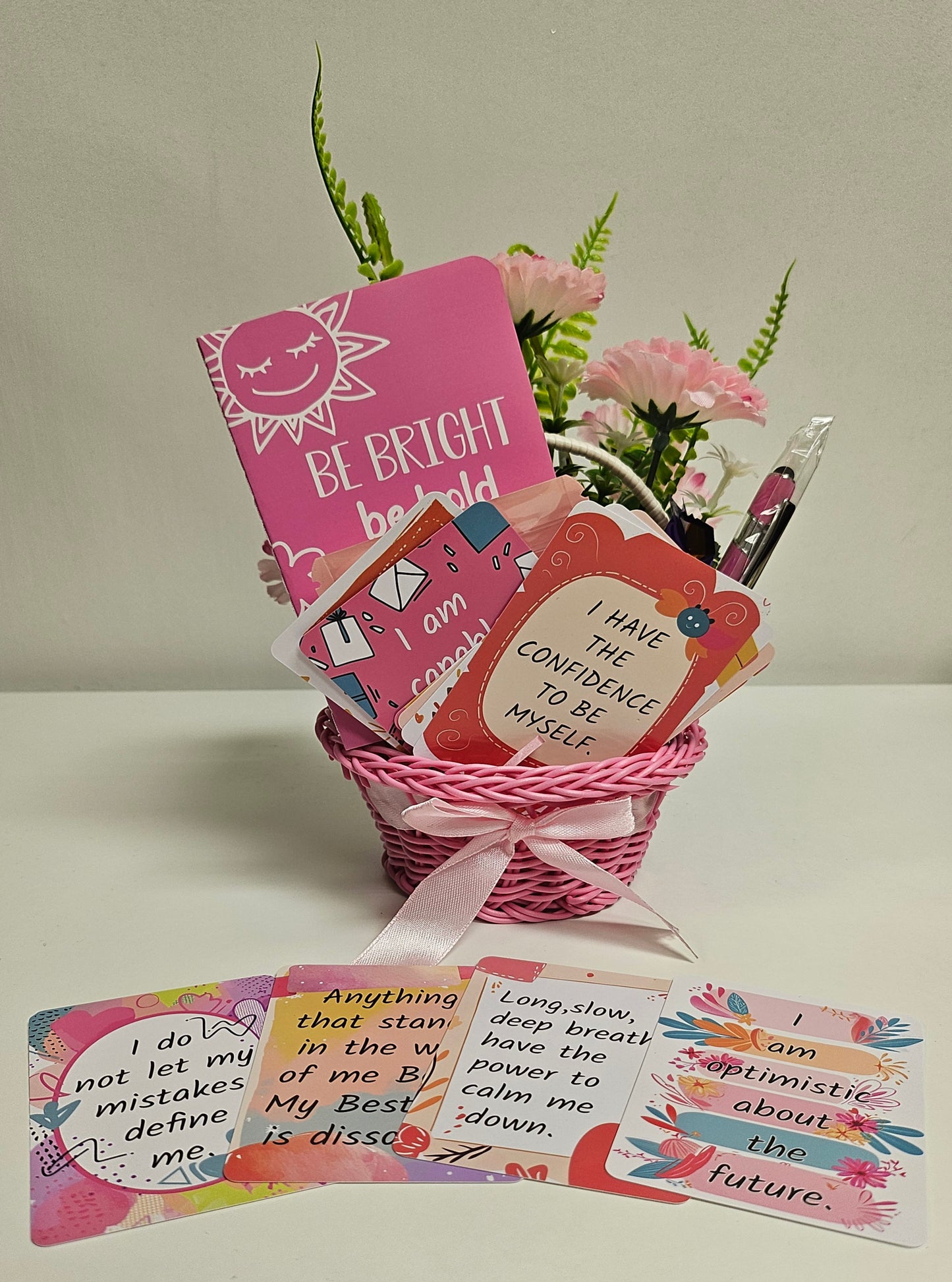 The 'Pink Wink' Little Basket of Positivity