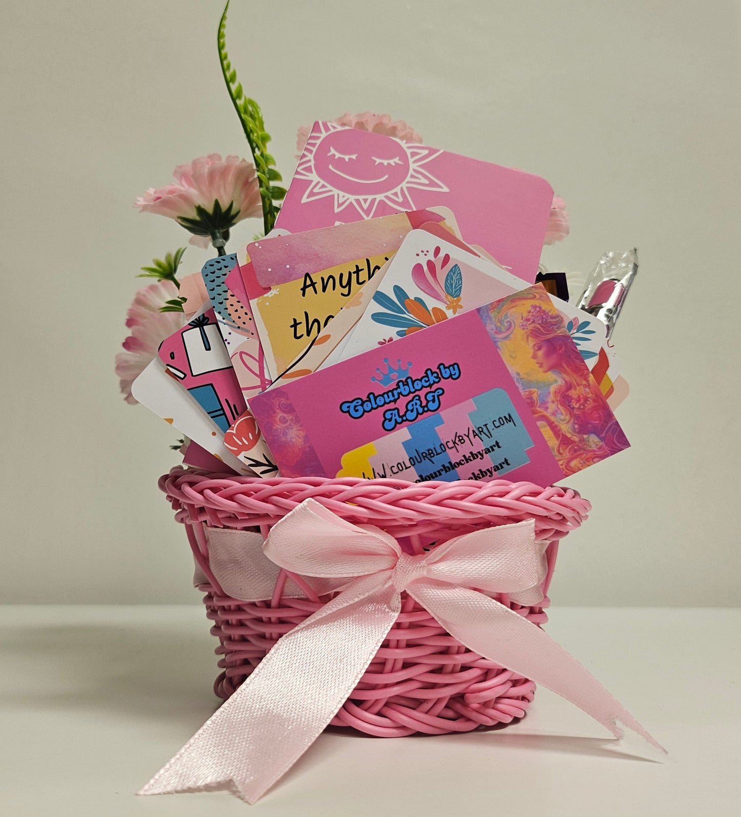 The 'Pink Wink' Little Basket of Positivity