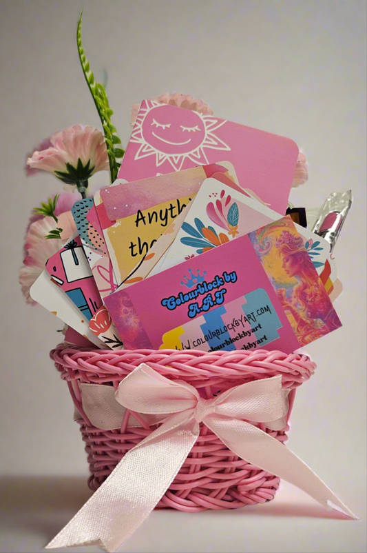 The 'Pink Wink' Little Basket of Positivity