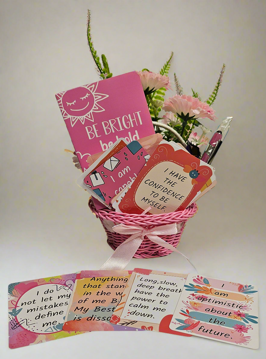 The 'Pink Wink' Little Basket of Positivity