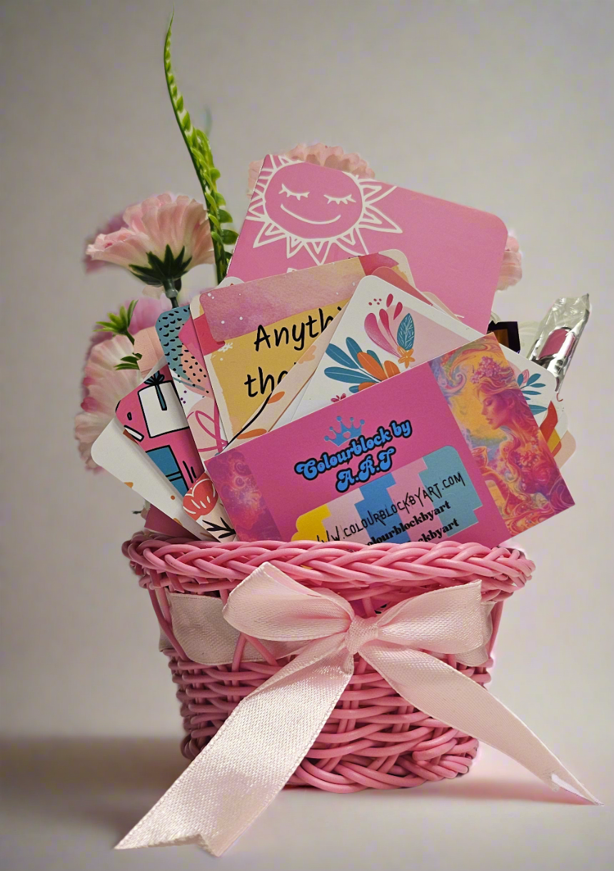 The 'Pink Wink' Little Basket of Positivity